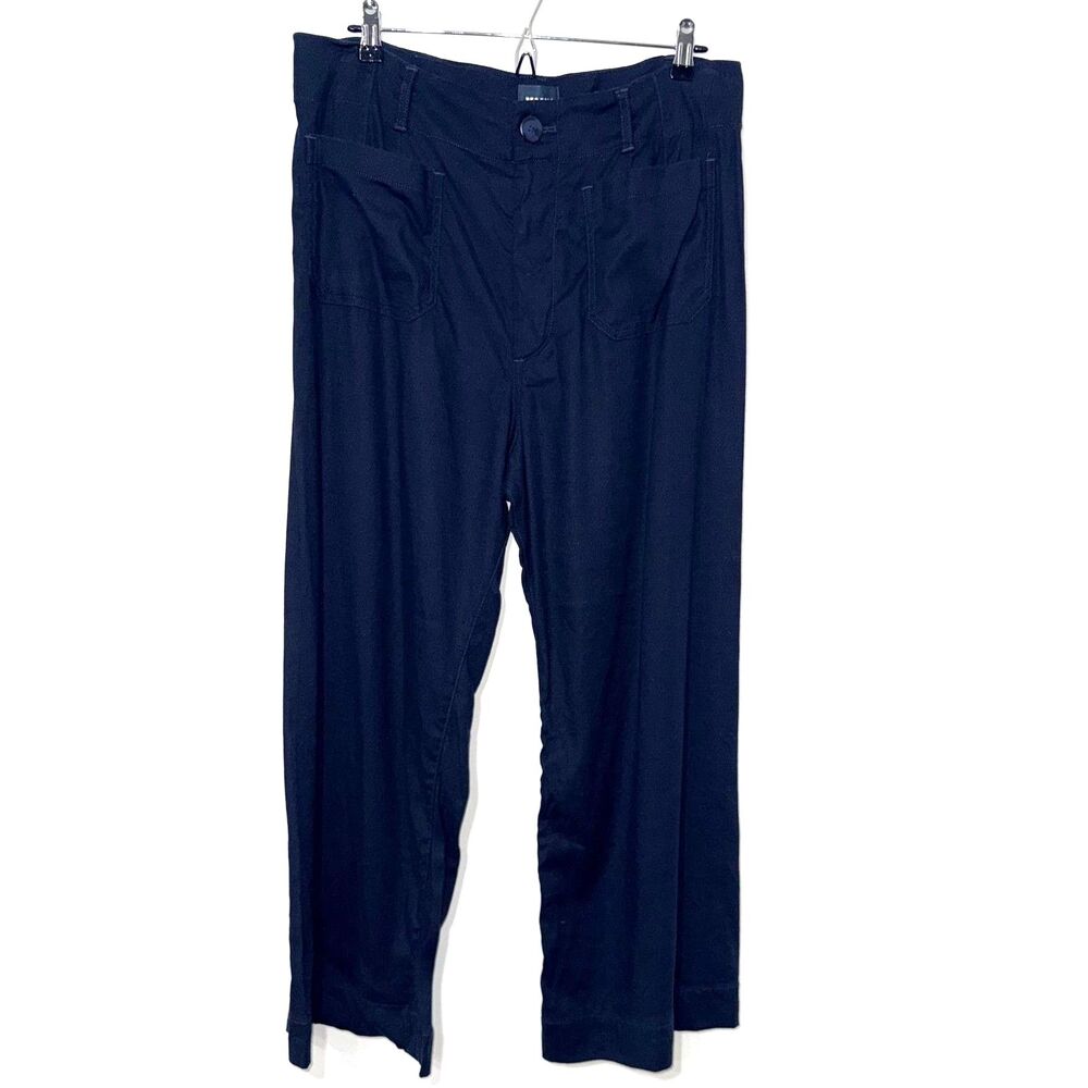 Maeve By Anthropologie The Collette Pant Linen Blend- Navy 32